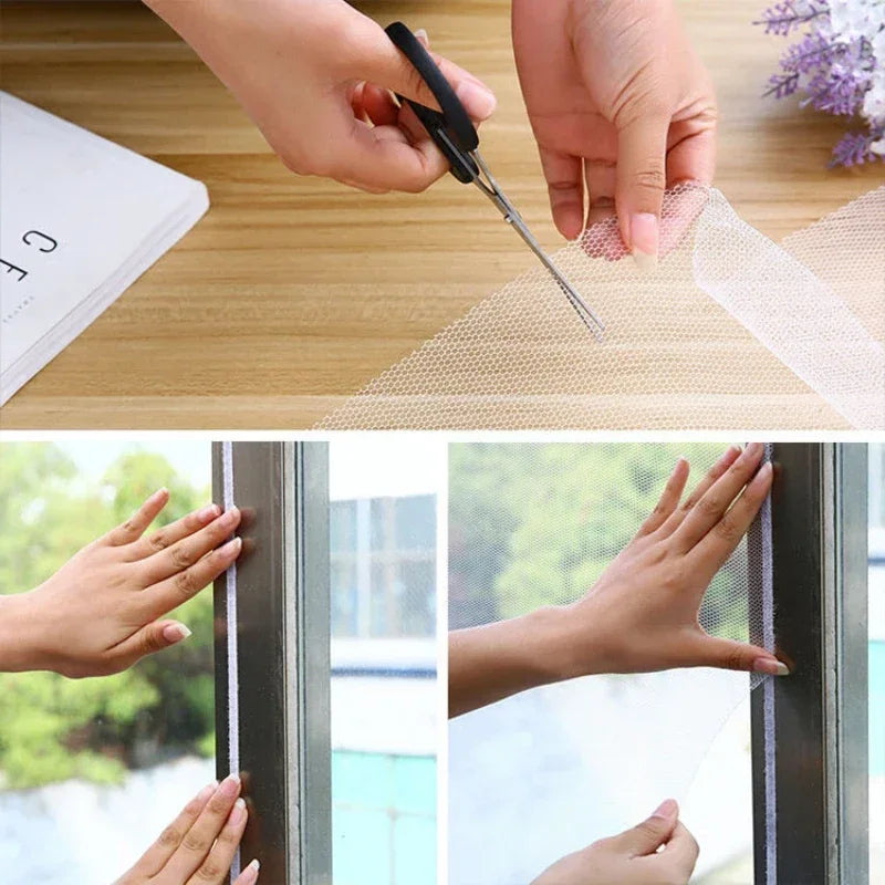 Nylon DIY Mosquito Net Screen for Windows and Doors | Insect Mesh Protection