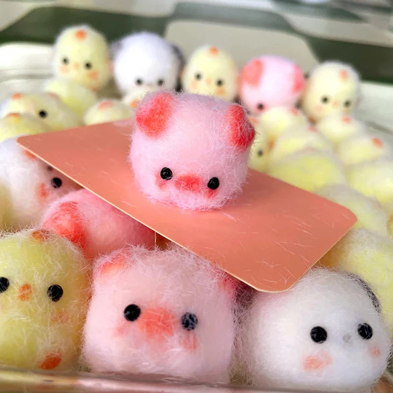 Cute Animal Squeeze Toy Stress Relief Keychain | Kawaii Silicone Pinch Toy