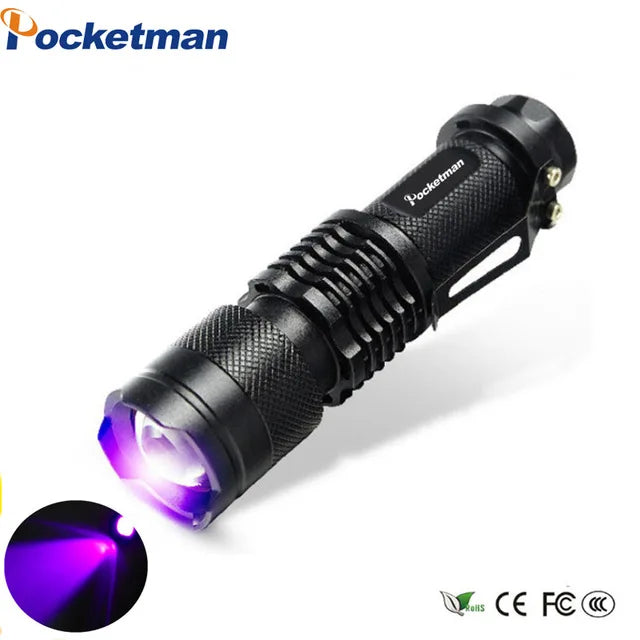 UV Flashlight 395nm Black Light Torch | Mini UV Light for Resin Curing and Pet Stain Detection