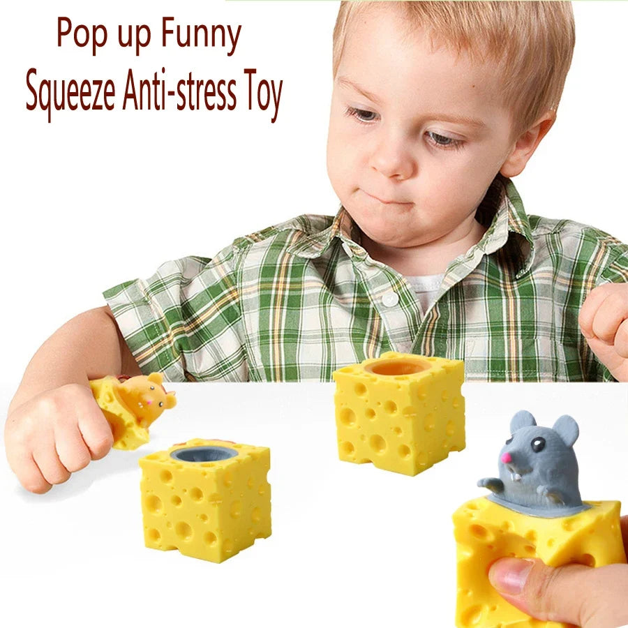 Pop Up Hide and Seek Fidget Toy | Squeeze Stress Relief Figure for Kids and Adults