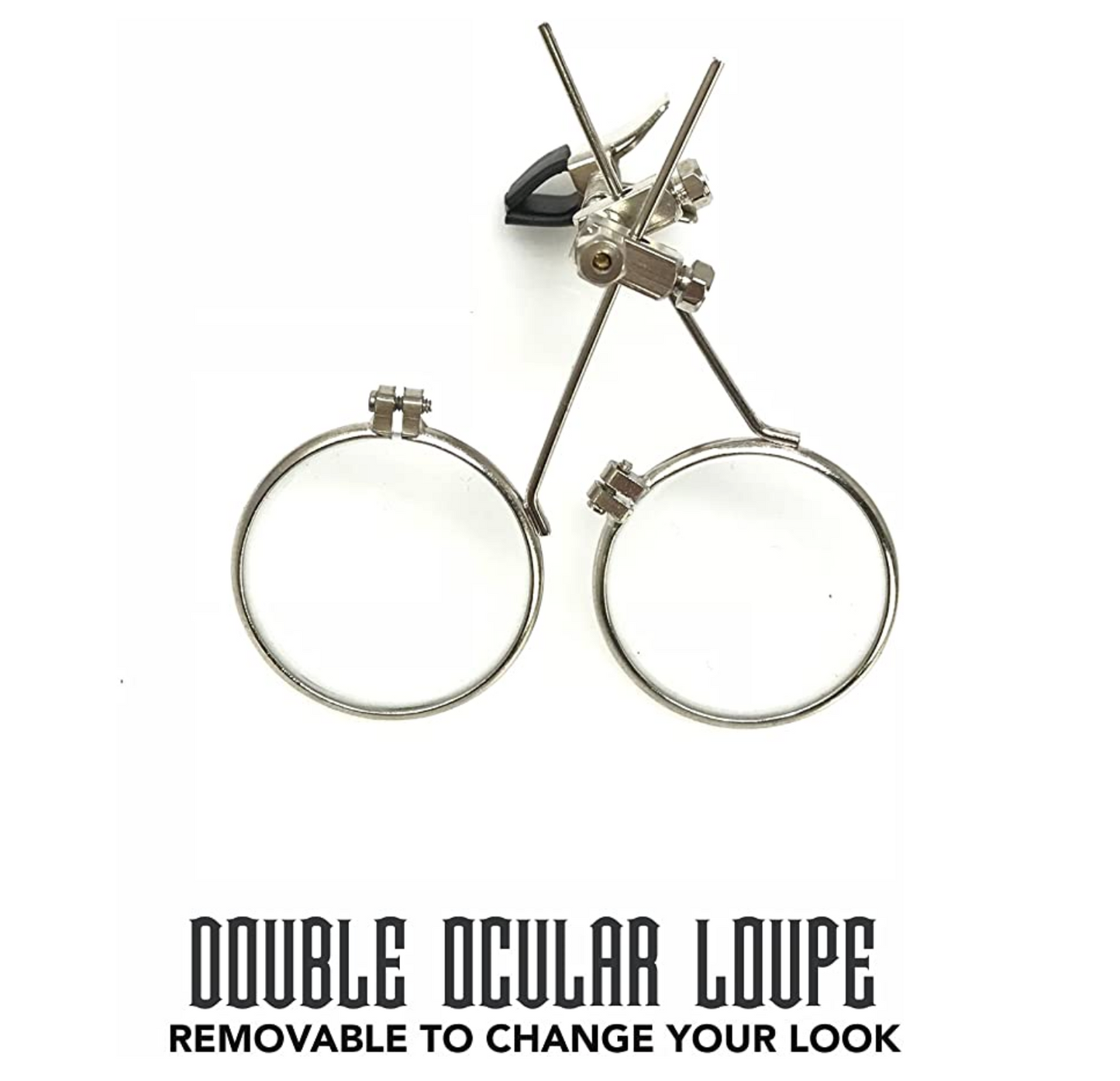 Handmade Steampunk Goggles with Loupe – Diffraction Lenses -neon pink, lime green, orange, and clear lenses