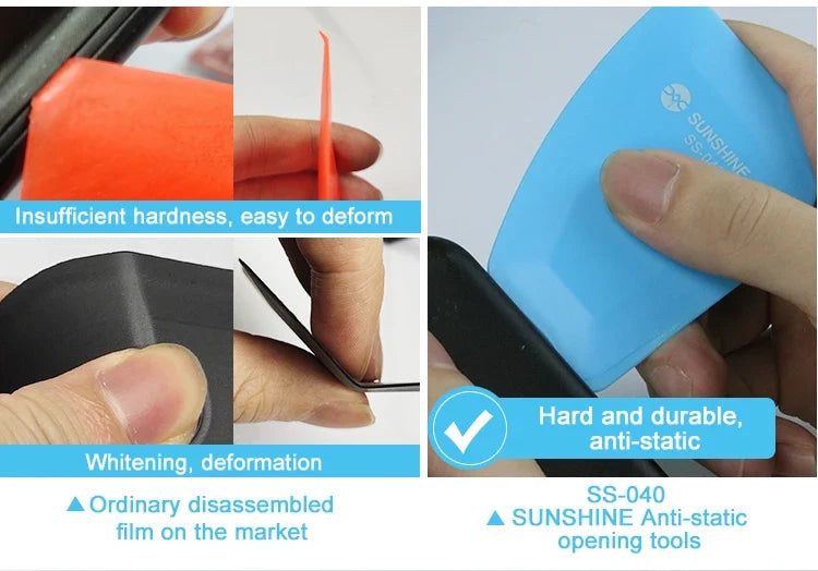 ESD Safe Pry Card Set | Anti-Static Phone Screen and Battery Disassembly Tool