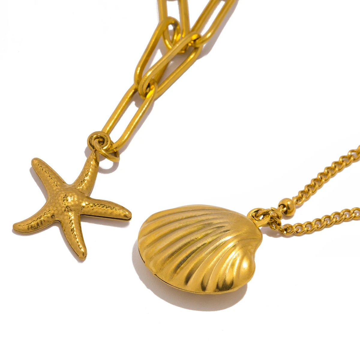 Double Layer Seashell Necklace | Summer Beach Jewelry for Women