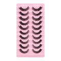 10Pairs 3D Mink Lashes Russian Strip Lash Dramatic False Eyelashes Faux Cils Makeup Fake Eyelash Extension Maquiagem