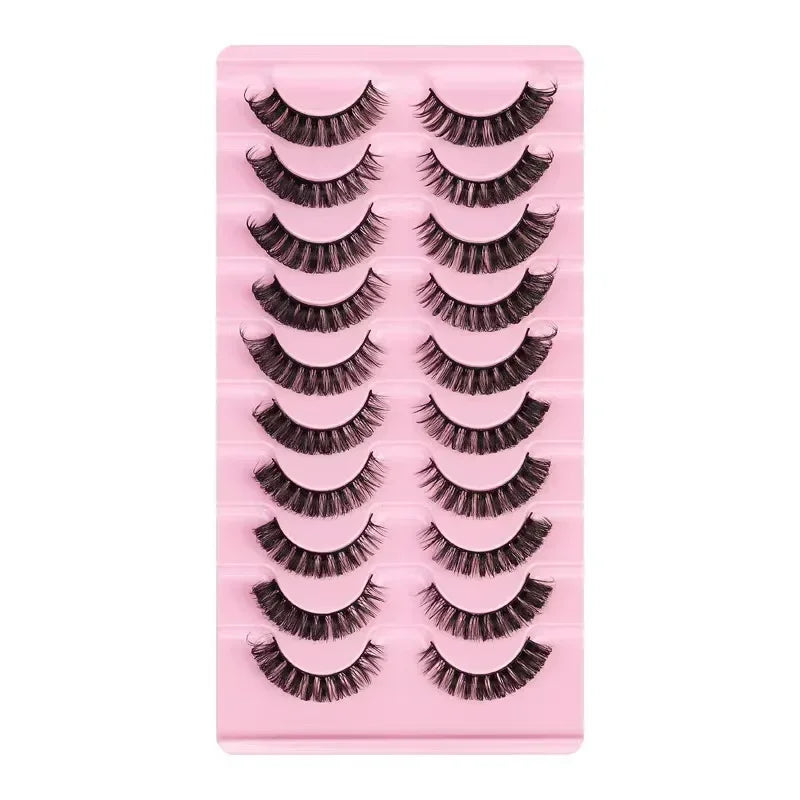 10Pairs 3D Mink Lashes Russian Strip Lash Dramatic False Eyelashes Faux Cils Makeup Fake Eyelash Extension Maquiagem