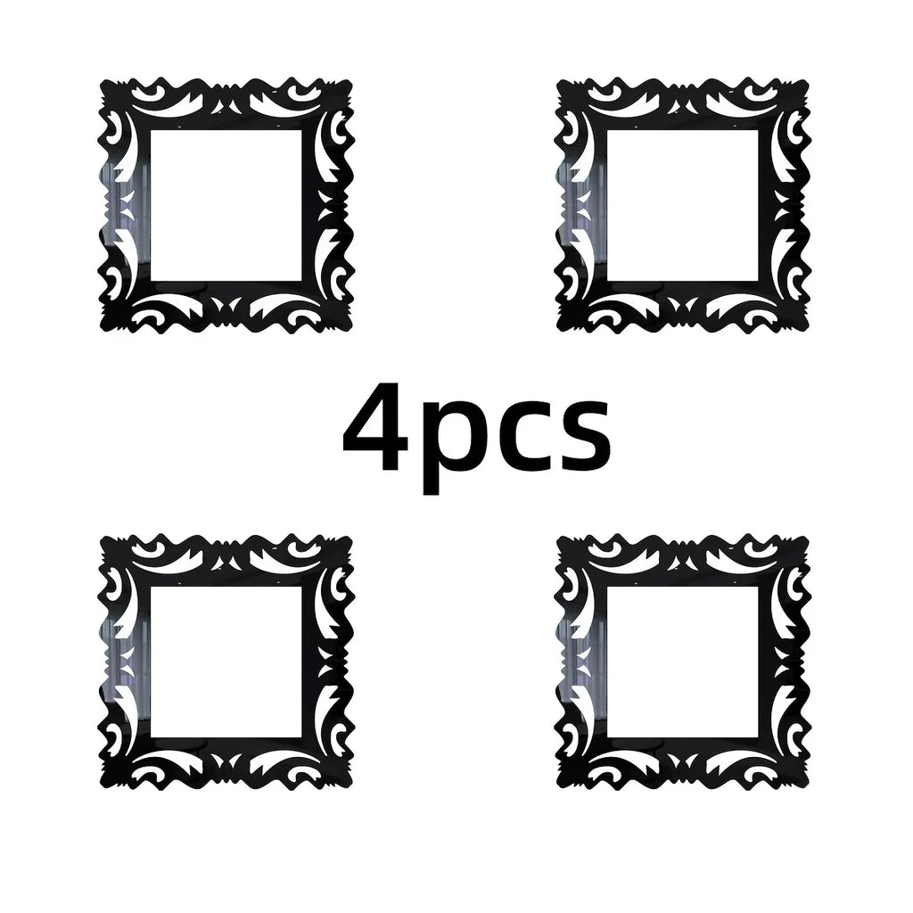 Mirror Style Switch Decals | 4 Pack Decorative Wall Stickers for Living Room