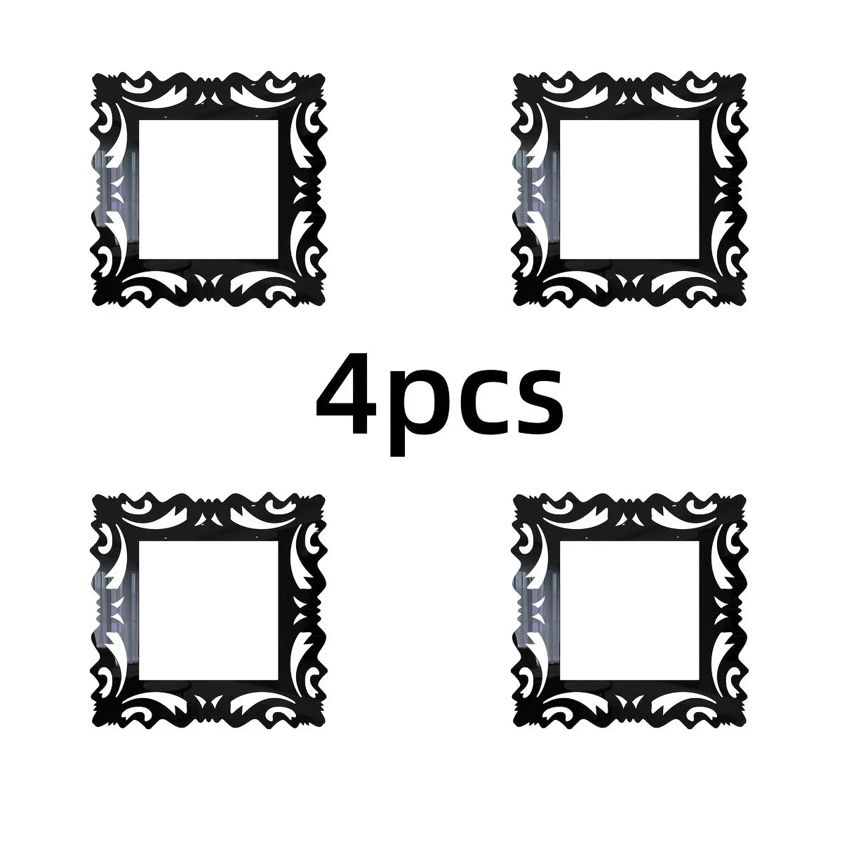 Mirror Style Switch Decals | 4 Pack Decorative Wall Stickers for Living Room