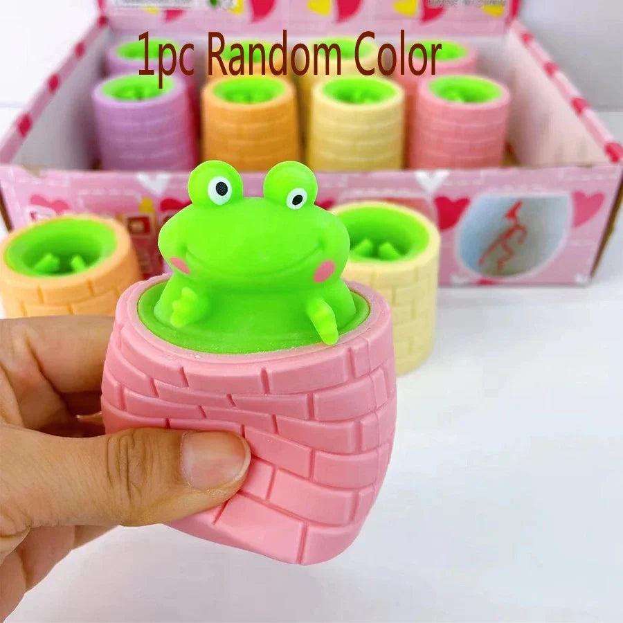 Pop Up Hide and Seek Fidget Toy | Squeeze Stress Relief Figure for Kids and Adults