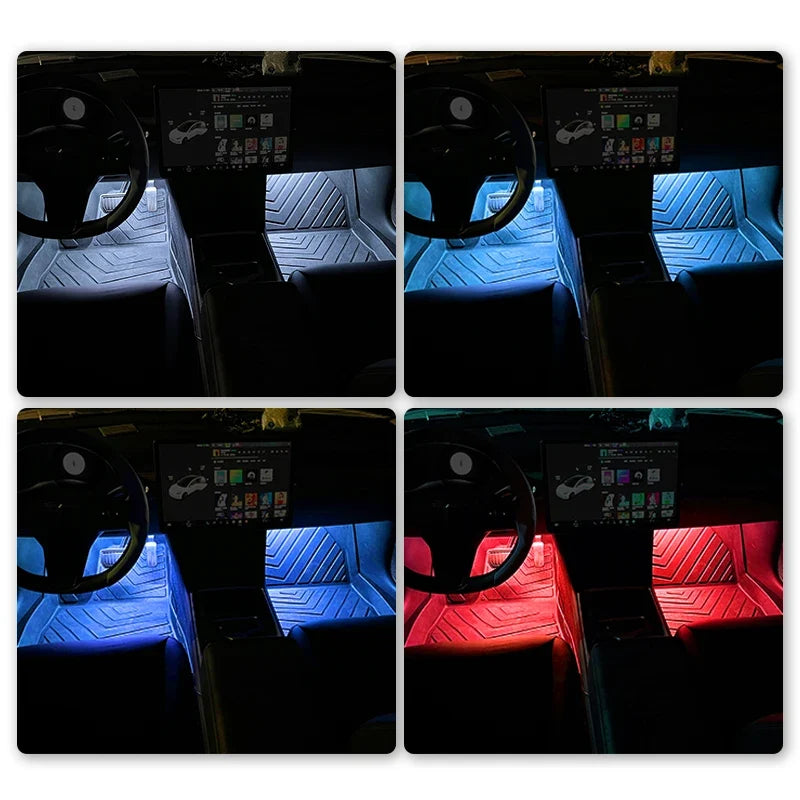 Neon 18 LED Car Interior Ambient Foot Light | USB Auto Atmosphere Decorative Lamp