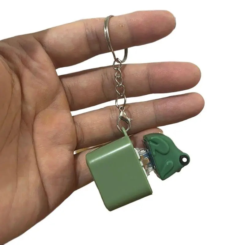 Frog Croaking Keychain Fidget Clicker | Rechargeable Sound Keyring with LED Light