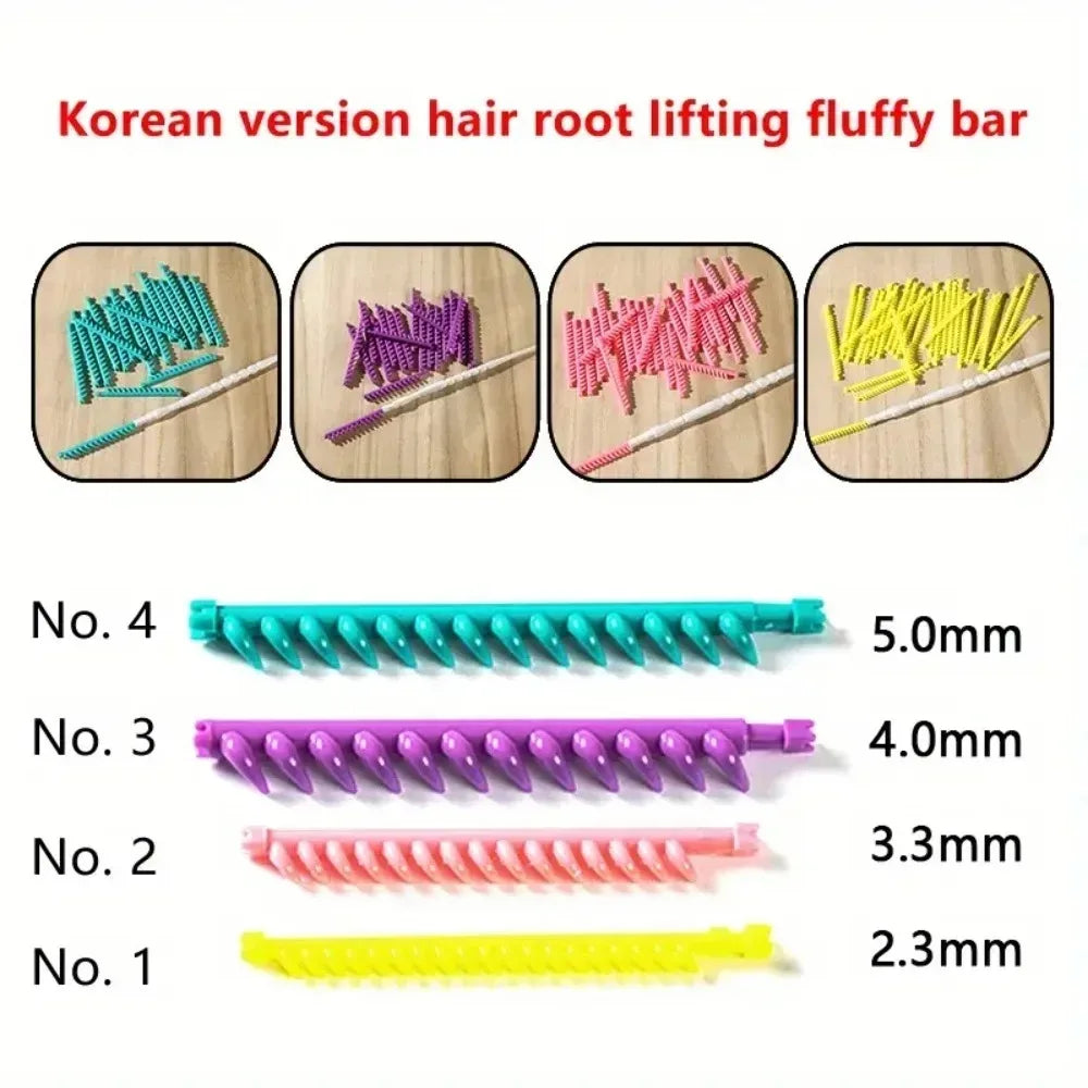 20/30pcs Hair Root Perm Rods Bars Curlers with Clips Bangs Volumizing Waves Fluffy Salon Hair Rollers Set Hair Styling Tools