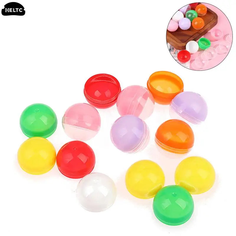 50pc Mini Clear Plastic Capsule Toy Surprise Balls | Gashapon Containers for Vending Machines
