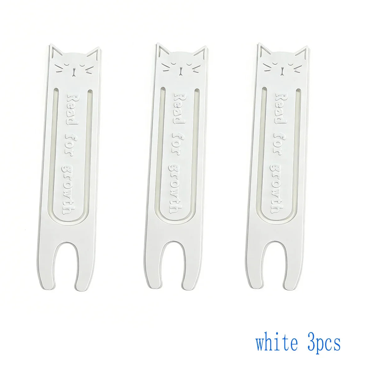 "Read for Growth" Reading Bookmarks, Creative Cat-Themed Labels, Reading Gifts for Book Lovers and Students, Multi-Color Options, 3-Piece Set