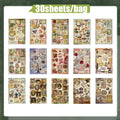 Mr. Paper 30pcs Vintage Sticker Book | Old-Timey Amusement Park Retro Decal Collection for Planners and Journals