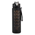 900ml Sports Water Bottle with Time-Tracking Straw | Leak Proof and Locking Flip Cover