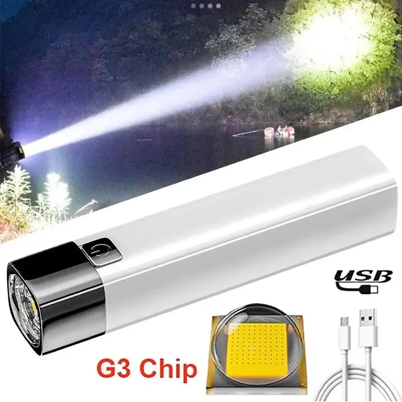 Mini Portable Super Bright LED Flashlight | Rechargeable Waterproof Outdoor Light