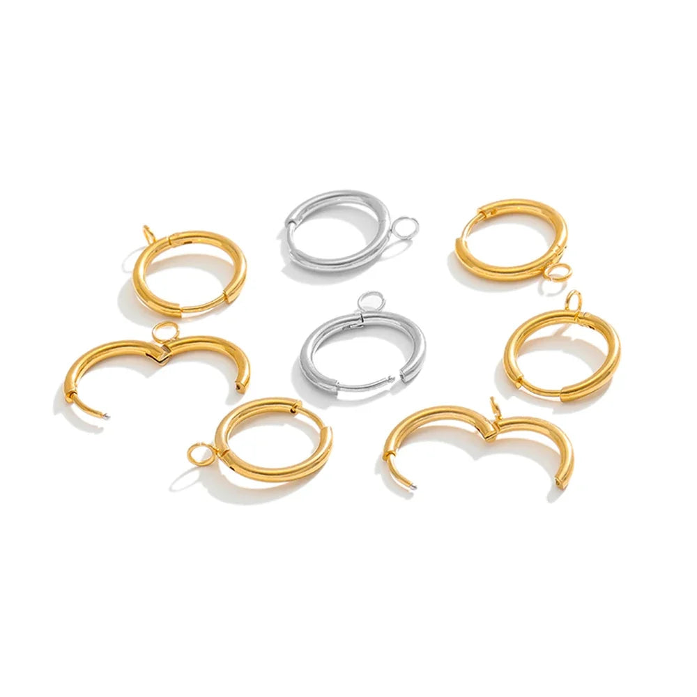 Stainless Steel Gold Earring Hooks with Ear Posts and Jump Rings | DIY Jewelry Making Supplies