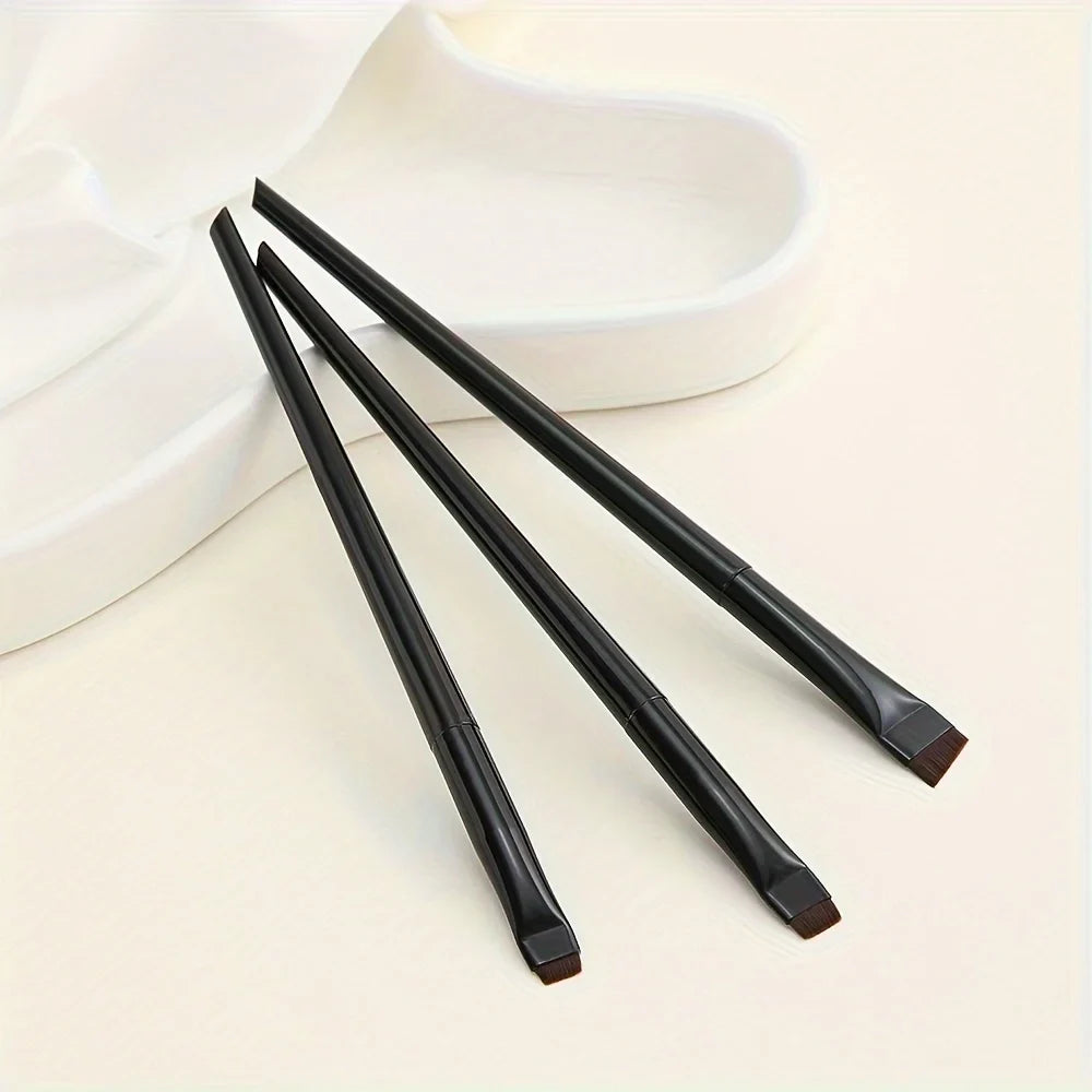 Ultra-Thin Eyebrow Brush Set | 3-Piece Angled Precision Makeup Brushes
