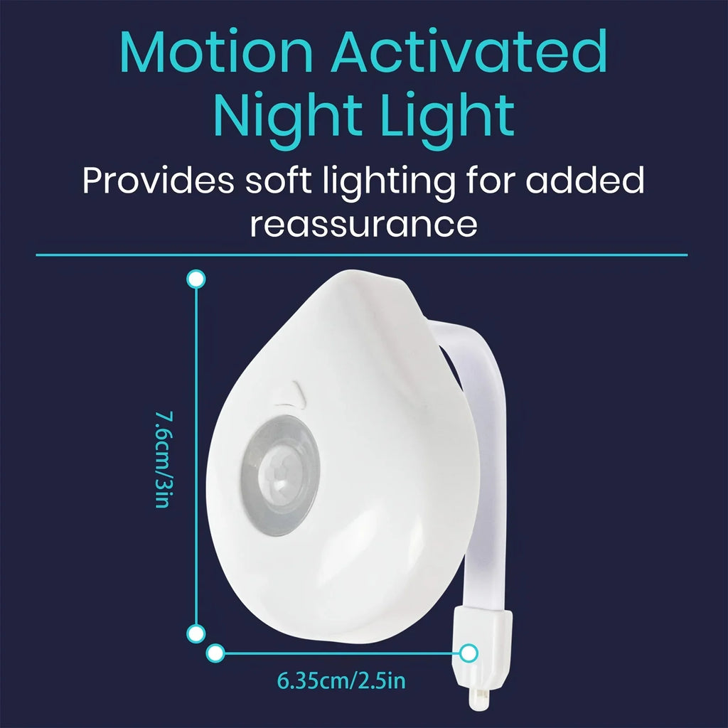 Toilet Motion Sensor Light | 8 Color Changing PIR LED Night Light for Bathroom