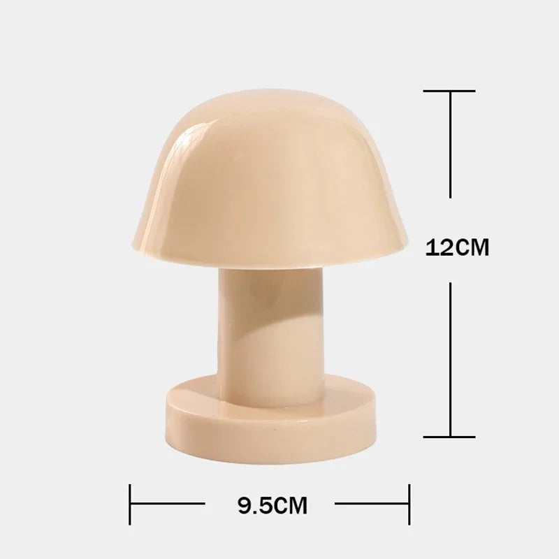 Mini Mushroom LED Night Light | Battery Powered Portable Desk Lamp for Bedroom Decor