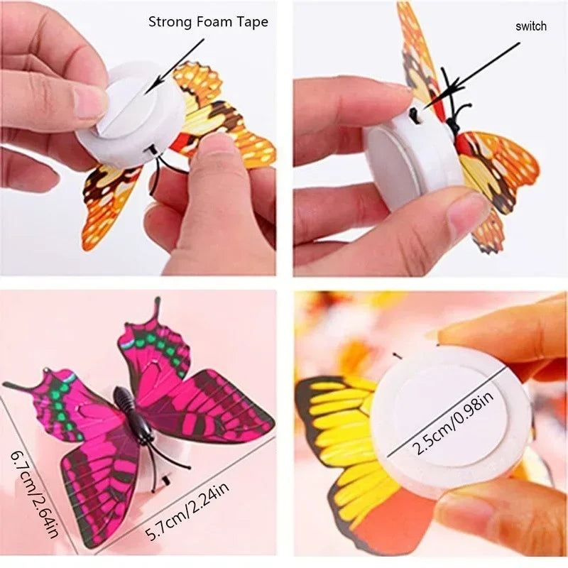 Colorful LED Butterfly Night Light | Novelty Home Decor with Battery Power