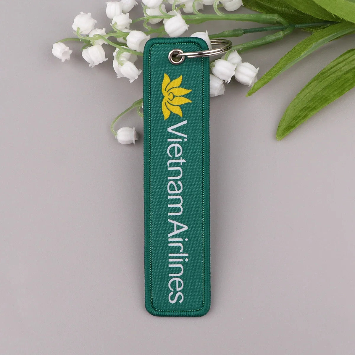 Aviation Sign Embroidery Key Fob | Motorcycle Keychain and Gift Accessory