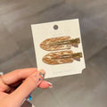 New 2/3/4pcs Korean Fashion Gold White Glitter Hair Pin Acetate Make Up Hair Clips Headwear Girls Women Hair Accessories