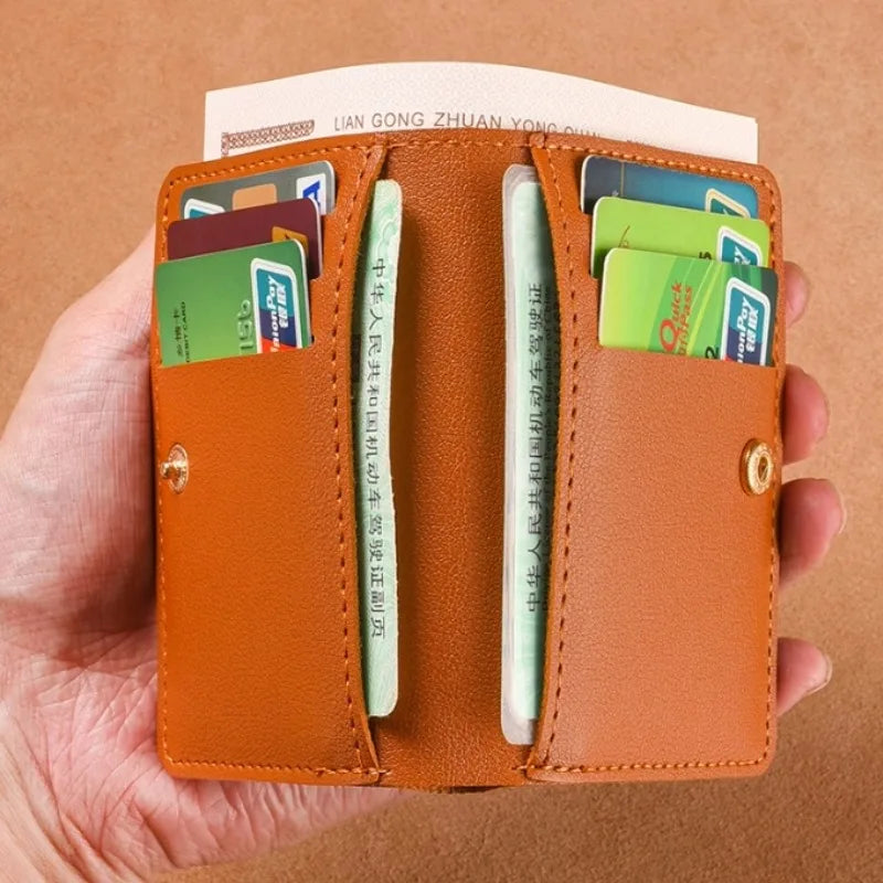 Classic PU Leather Slim Wallet | Unisex Card Holder and Coin Purse