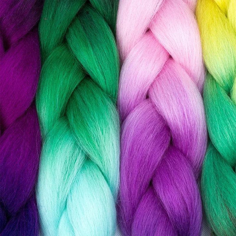 24Inch Jumbo Braid Hair Extensions | Long Straight Yaki Pre Stretched Synthetic Hair
