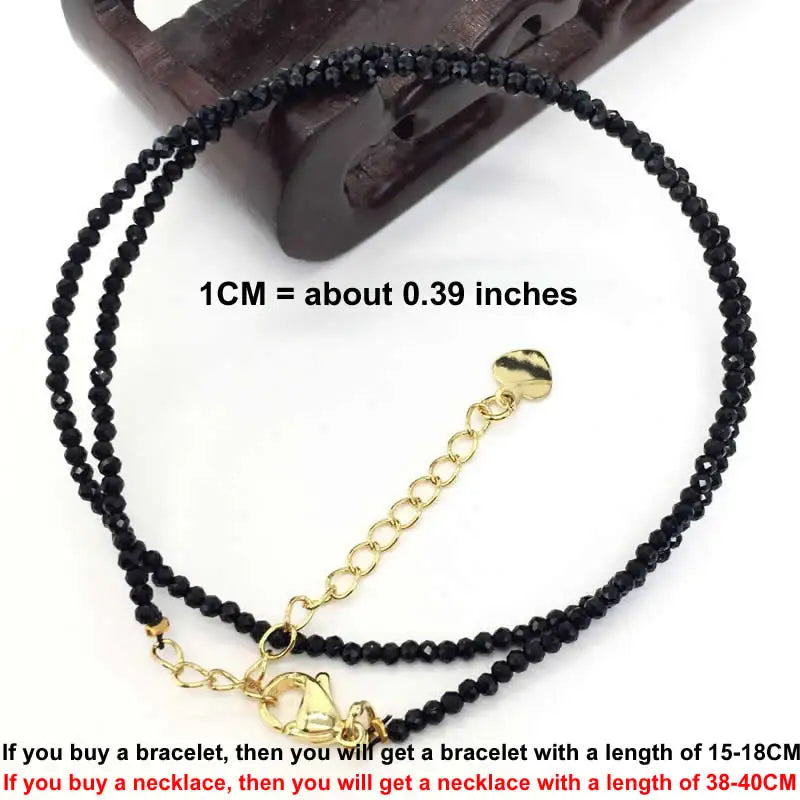 Faceted Gemstone Beaded Necklace and Bracelet Set | Natural Crystal Choker Jewelry for Men and Women