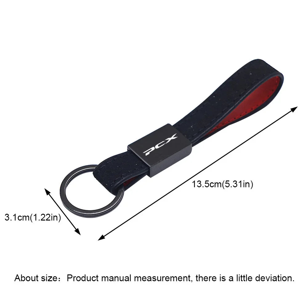 PCX Motorcycle Keychain | Leather Key Ring for Honda PCX125 PCX150 PCX160