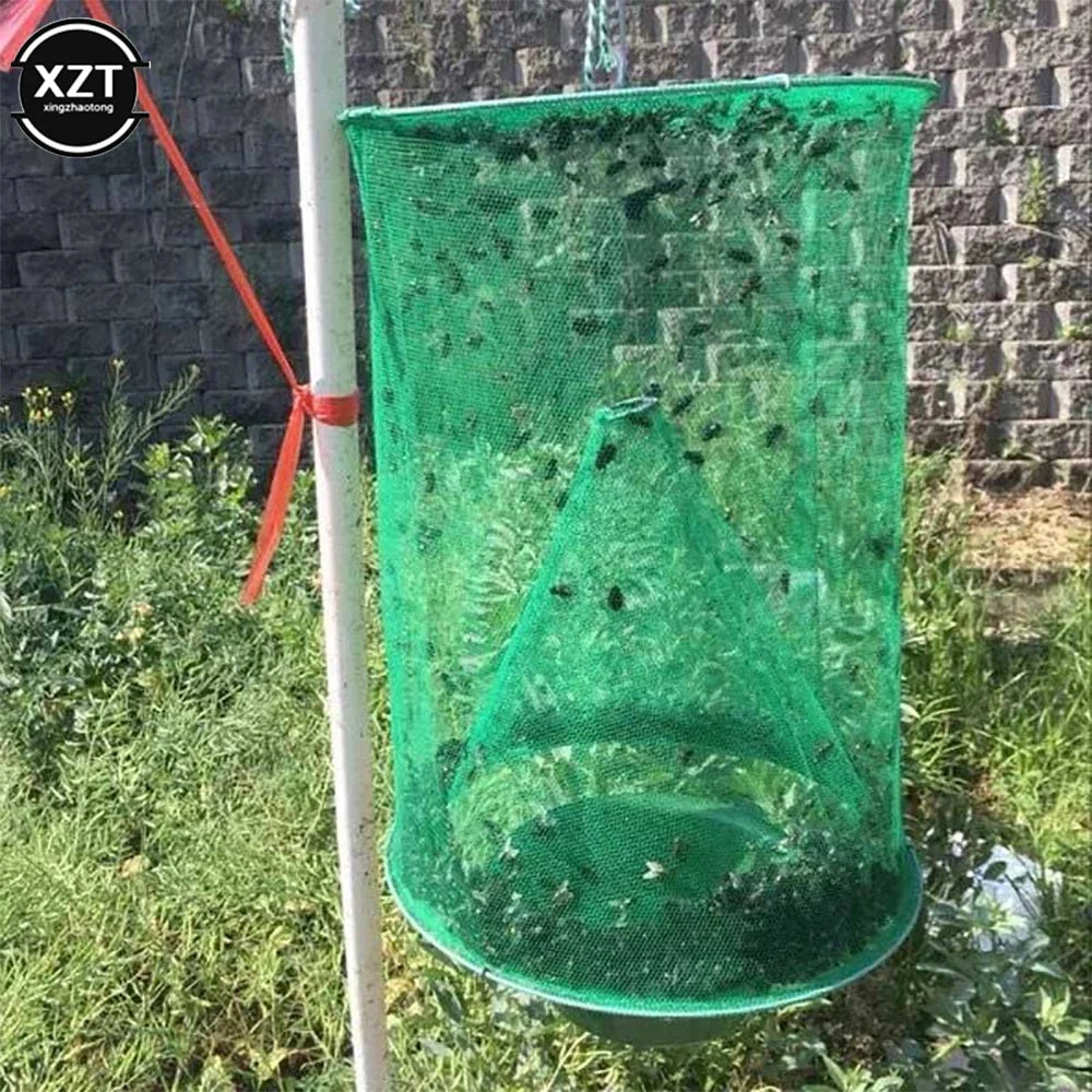 Reusable Fly Trap for Outdoor Pest Control | Hanging Fly Catcher Cage