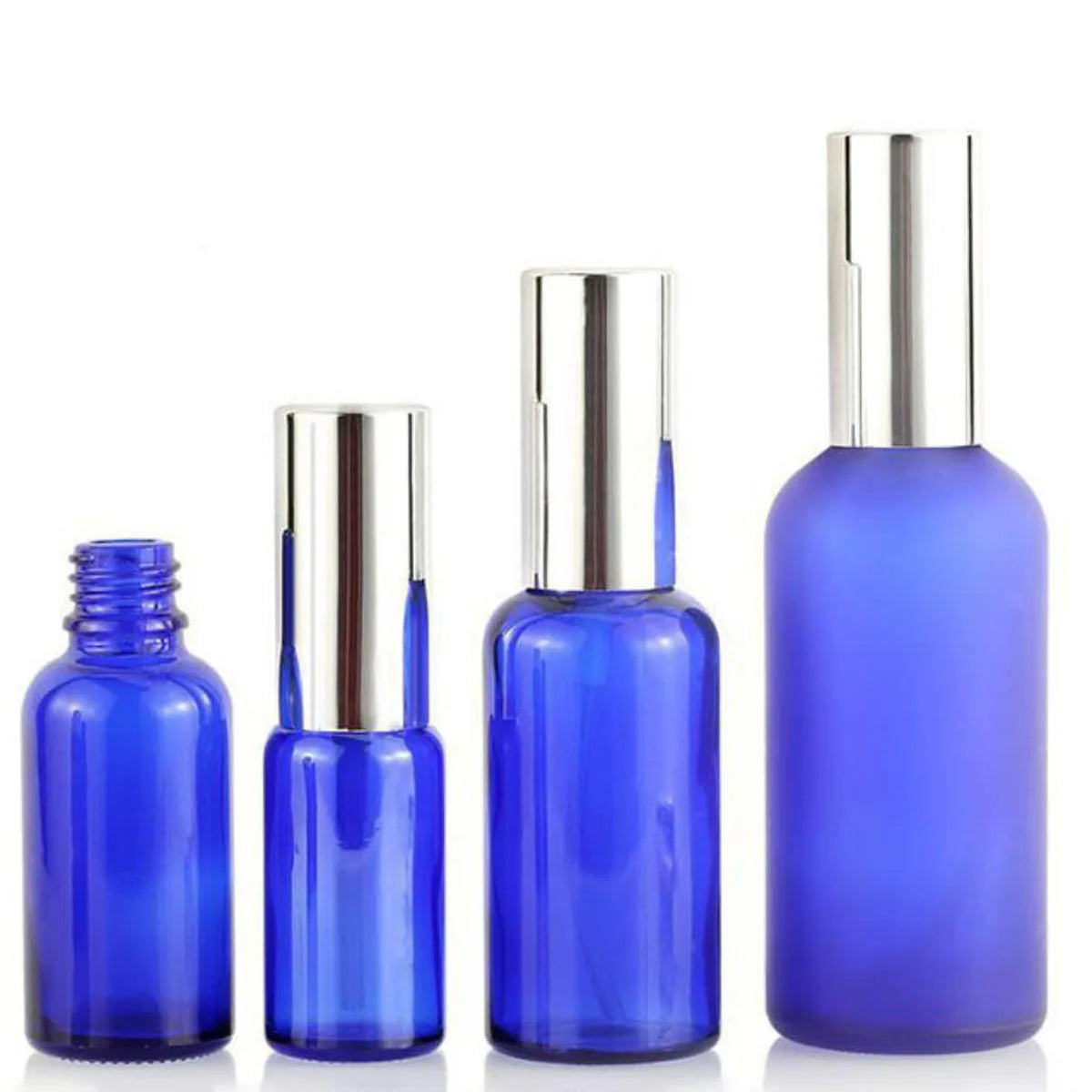 15/30/50/100ml Blue Glass Spray Bottle | Refillable Fine Mist Perfume Atomizer