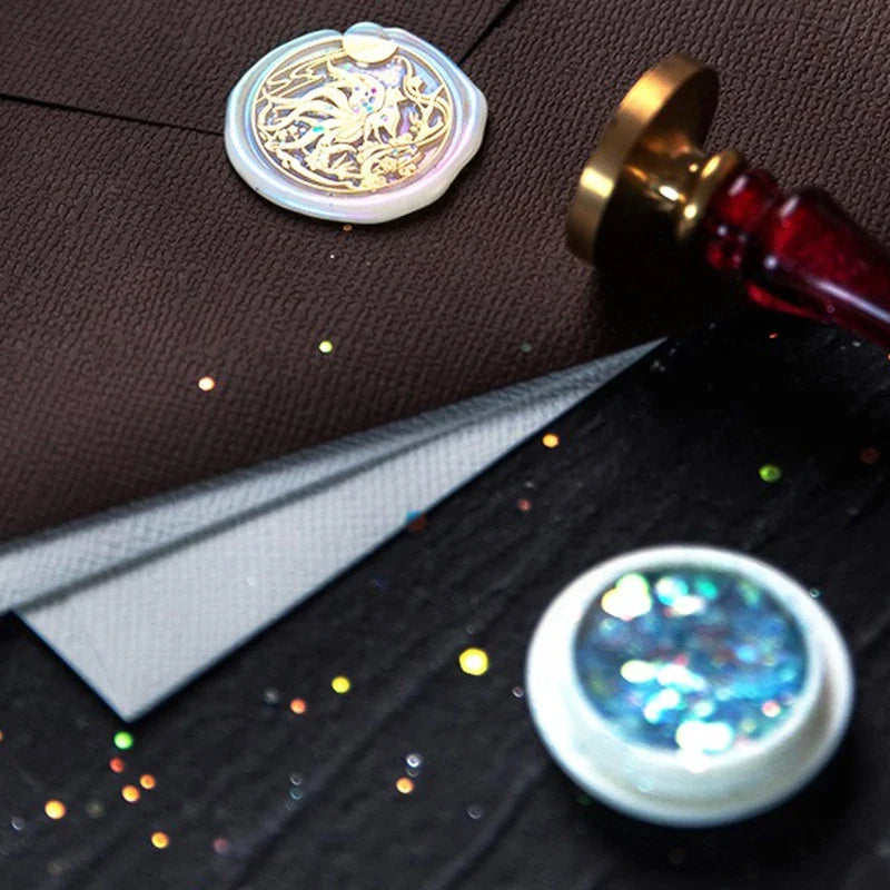 Fire Lacquer Glitter Wax Seal Stamp | DIY Invitation Decor