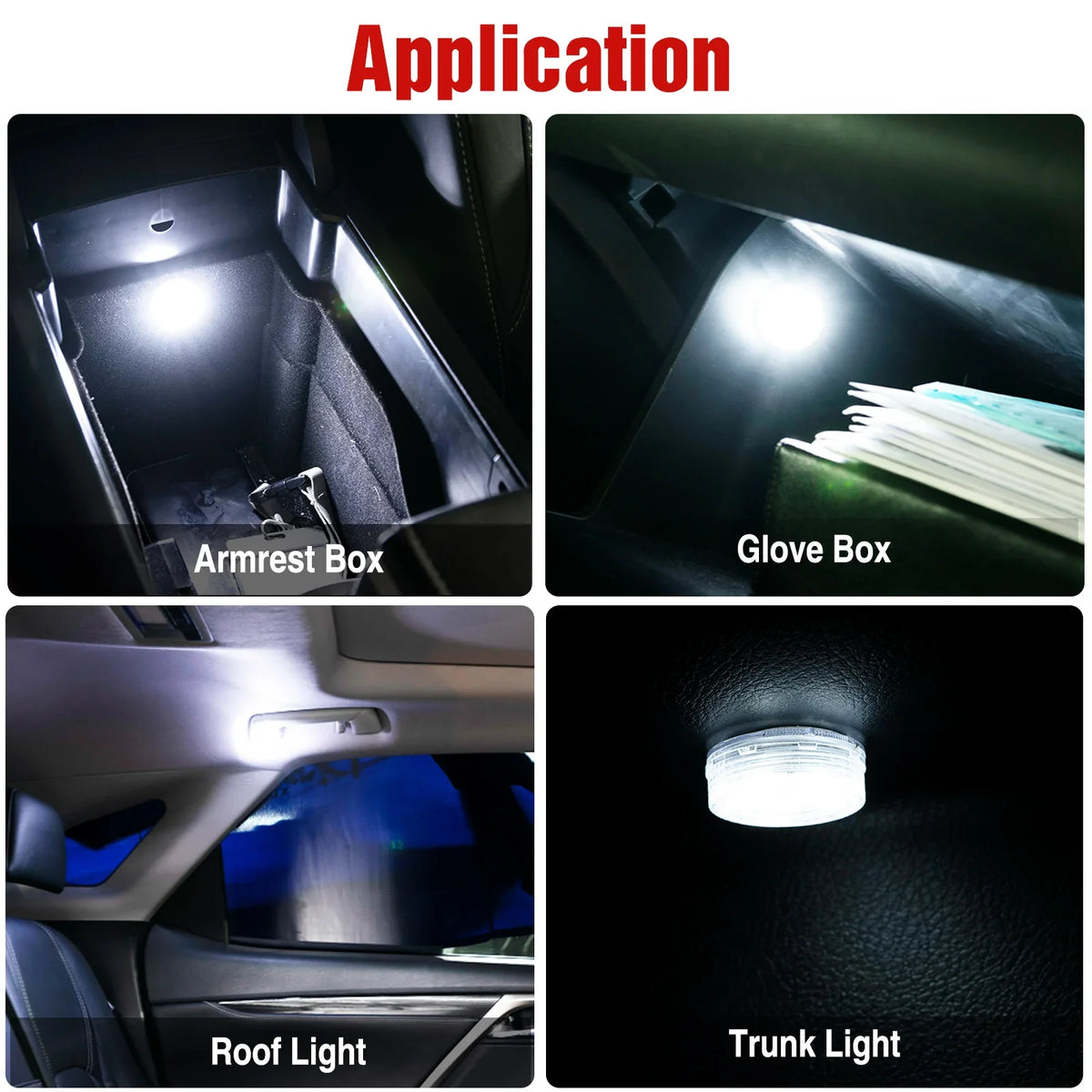 2X LED Touch Light | Portable Car Interior and Closet Night Reading Lamp
