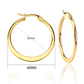 LUXUSTEEL Stainless Steel Hoop Earrings | Simple Geometric Shapes for Women