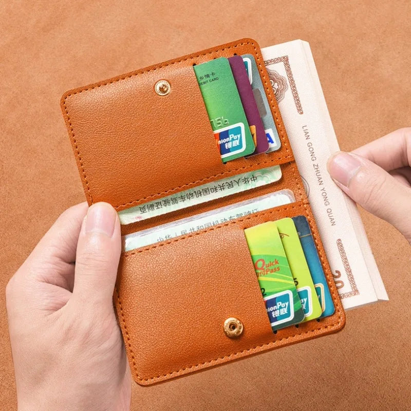 Classic PU Leather Small Wallet | Slim Credit Card and Coin Purse for Men and Women