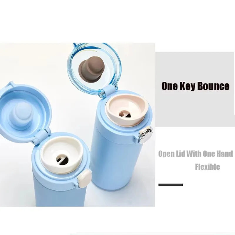 420ml Stainless Steel Vacuum Water Bottle | Leak Proof Thermos with Bounce Cap