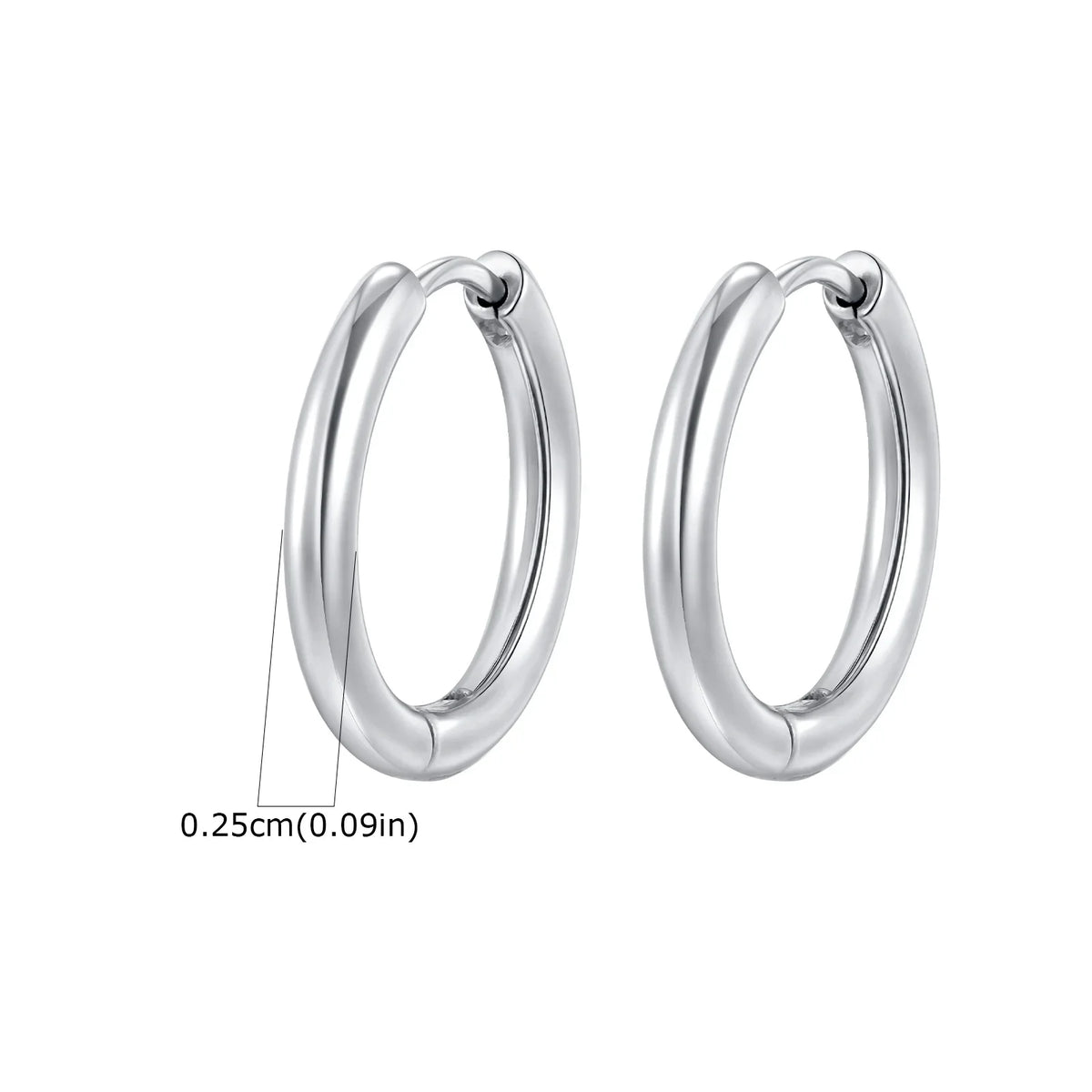 1Pair Round Hoop Earrings for Women Men | Gold Plated Stainless Steel Hypoallergenic Piercing Jewelry