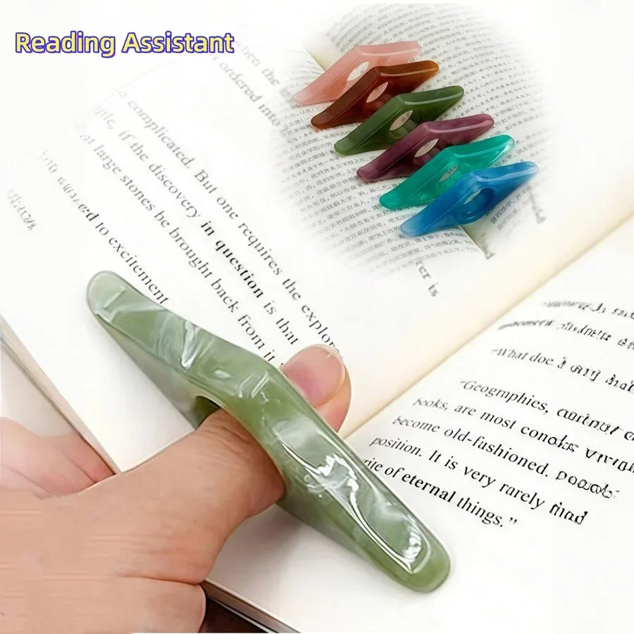 1pc Solid Color Book Page Holder, Creative Portable Thumb Book Page Holder For Reading Book,Pattern Design Irregularity