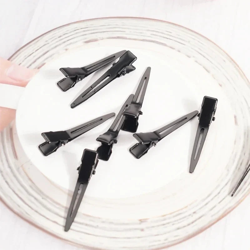 10PCS Black Duckbill Hair Clips Nonslip Alligator Hair Clips Barber Salon Styling Dying Hair Accessories