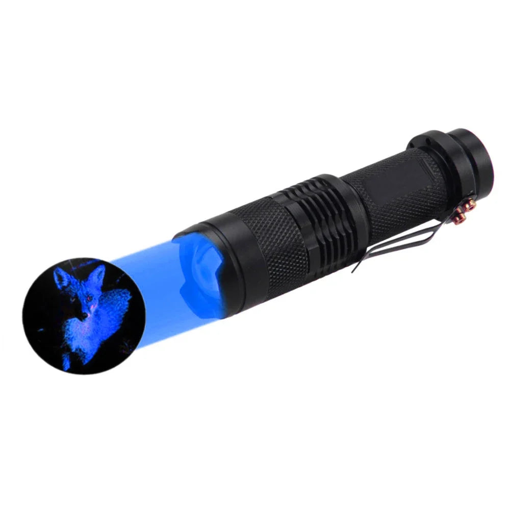 Mini LED Flashlight with 670nm Red, Blue, Green Light | Tactical Pocket Flashlight
