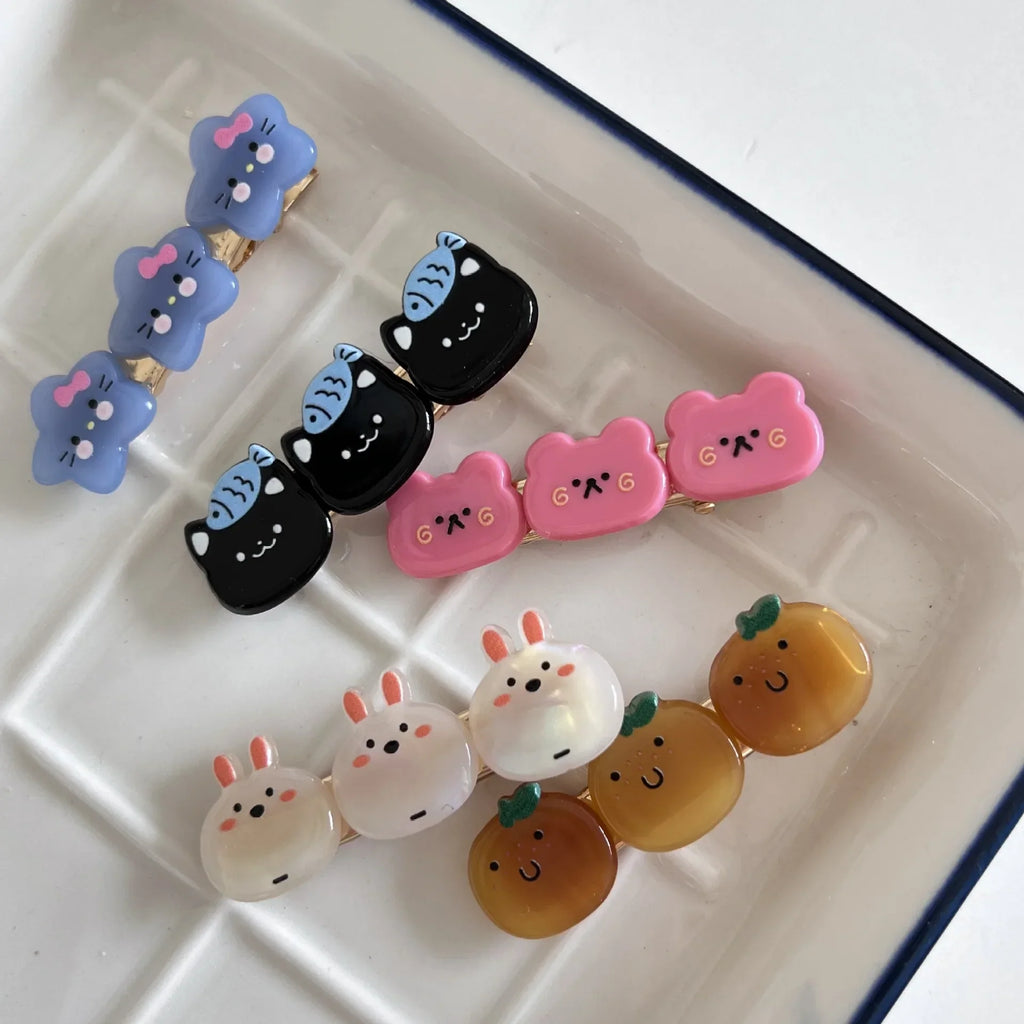 Cute Hair Clip Creative Small Animal Side Hair Clip Internet Celebrity Duckbill Clip Edge Clip Bang Clip Straight Clip Hair Clip