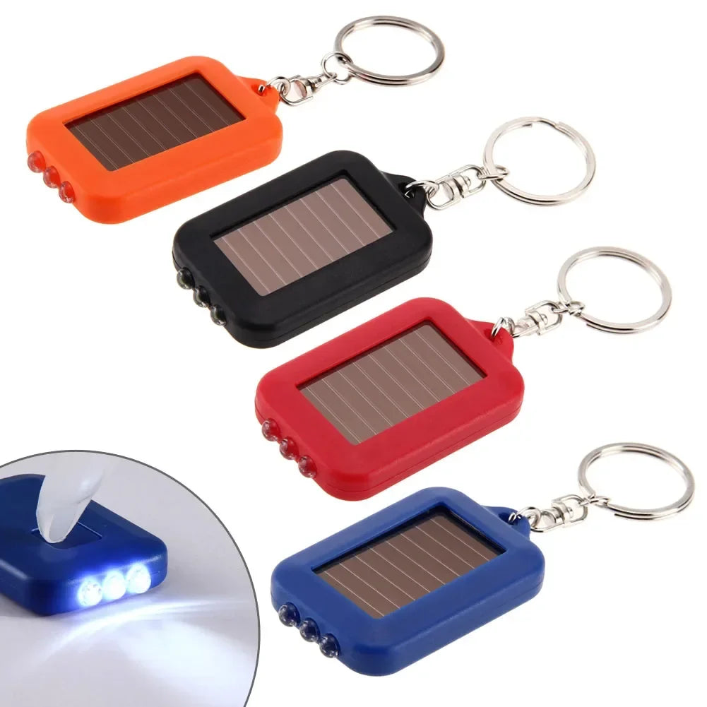 Portable LED Keychain Solar Flashlight | Mini Pocket Light for Outdoor Hiking