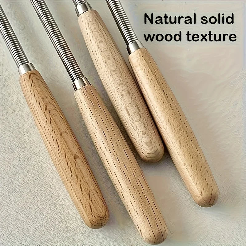 1pc/3pcs Set of Whisks with Solid Wood Handles | Stainless Steel Kitchen Whisk and Cream Mixer
