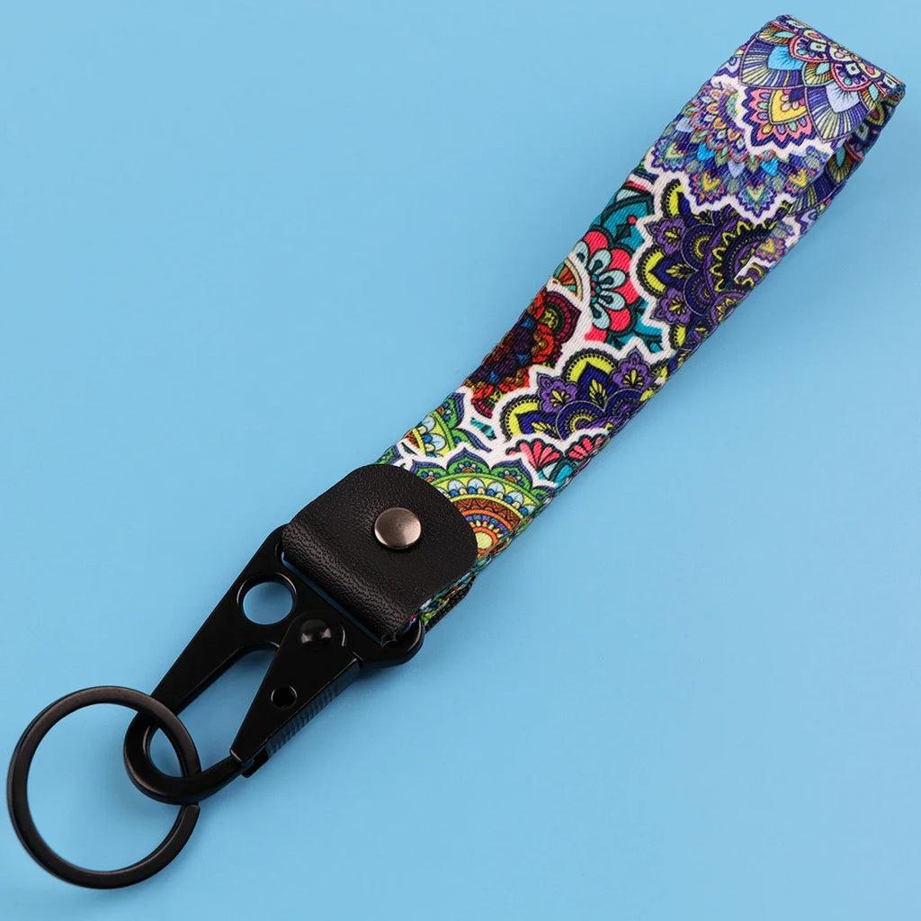 Datura Flower Keychain | Artistic Car Key Ring for Men and Women