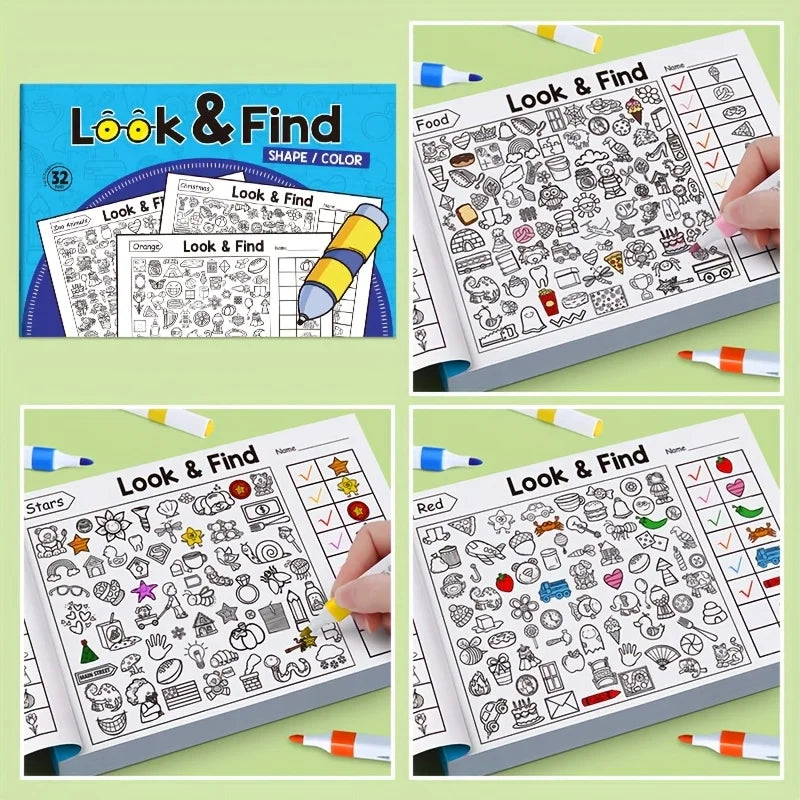 Children's Hidden Object Coloring Book | Find Items Activity Book for Kids