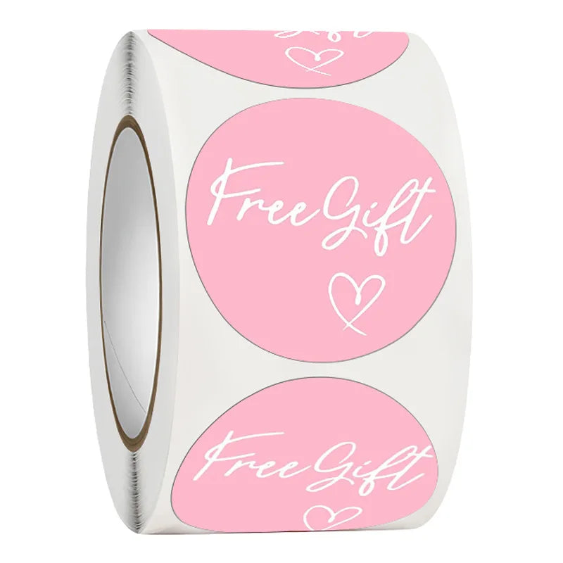 1 Inch Pink Thank You Sticker Labels | Small Business Package Seals