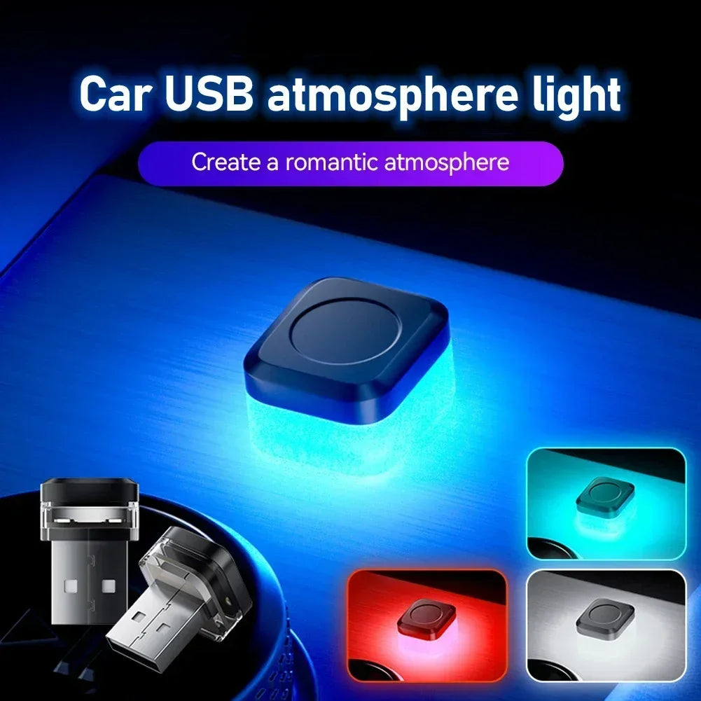 USB Car Ambient Atmosphere Light | Interior LED Lamp with 4 Colors
