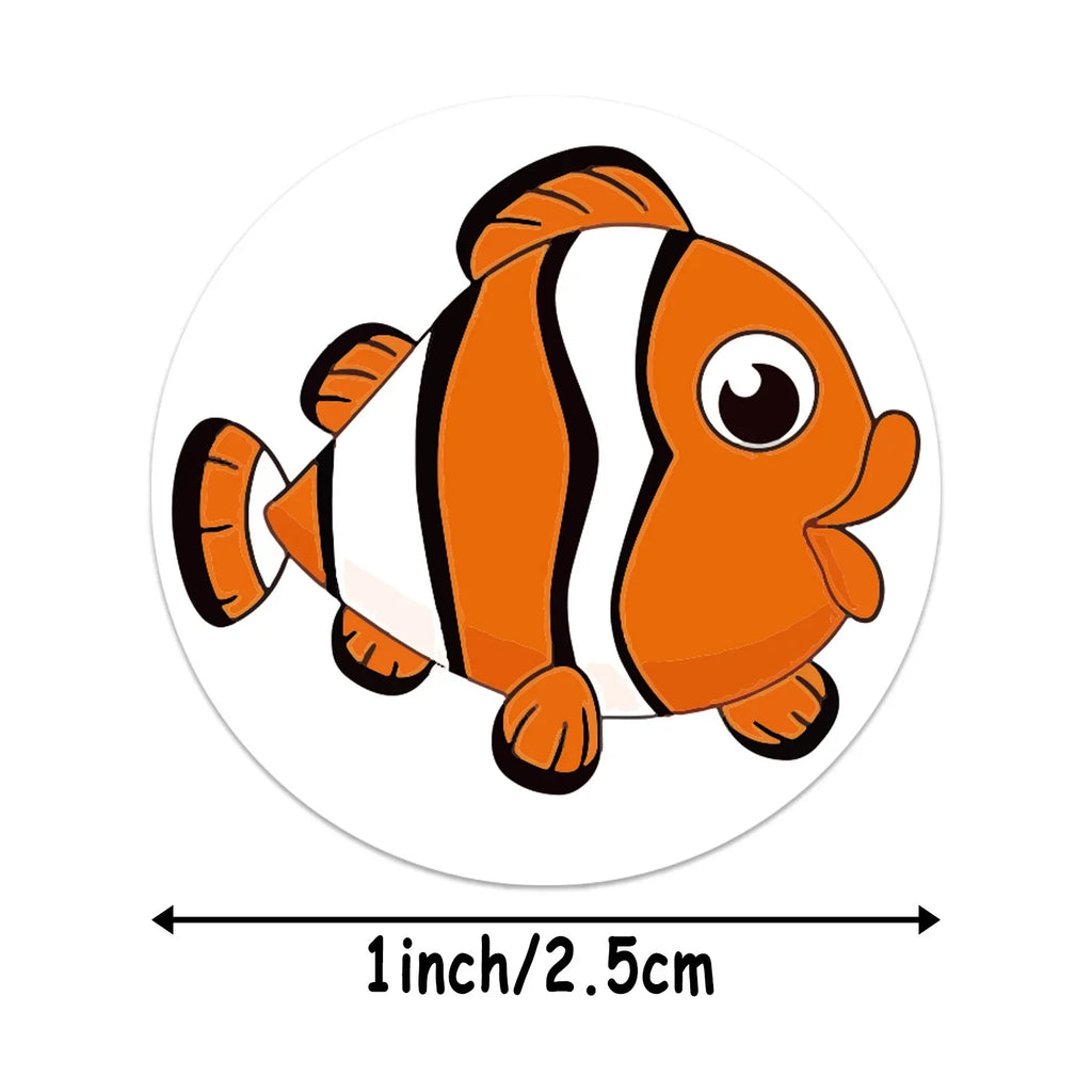 500pcs Cute Sea Animal Stickers for Kids | Reward Labels and Scrapbooking Decorations